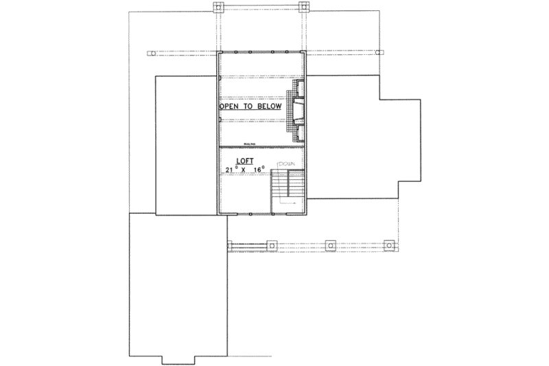 Dream House Plan - Floor Plan - Upper Floor for Modern House Plan #117-268 - 3 bed, 4 bath