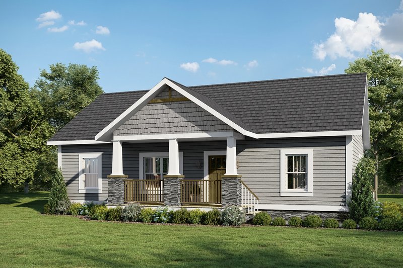 Dream House Plan - Craftsman Exterior - Front Elevation Plan #44-225