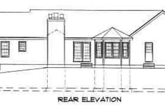 Exterior - Rear Elevation for Traditional House Plan #75-139 - 3 bed, 2.5 bath