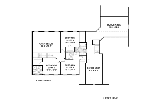 Floor Plan - Upper Floor for Craftsman House Plan #56-586 - 4 bed, 4.5 bath