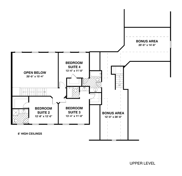 Architectural House Design - Craftsman Floor Plan - Upper Floor Plan #56-586
