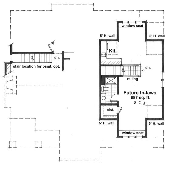 Craftsman Floor Plan - Upper Floor Plan #51-519