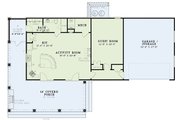European Style House Plan - 1 Beds 1 Baths 1199 Sq/Ft Plan #17-2576 