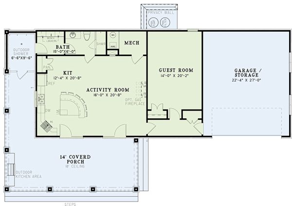 House Blueprint - European Floor Plan - Main Floor Plan #17-2576