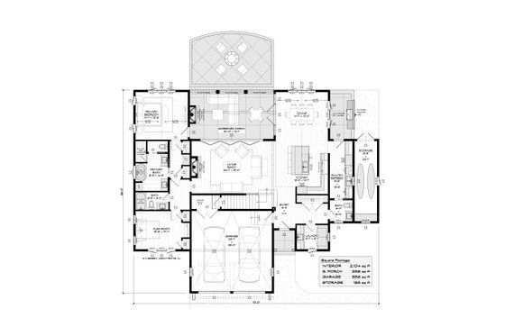 Floor Plan - Main Floor for Farmhouse House Plan #928-388 - 4 bed, 4.5 bath
