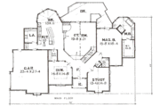 European Style House Plan - 3 Beds 2.5 Baths 2690 Sq/Ft Plan #421-128 