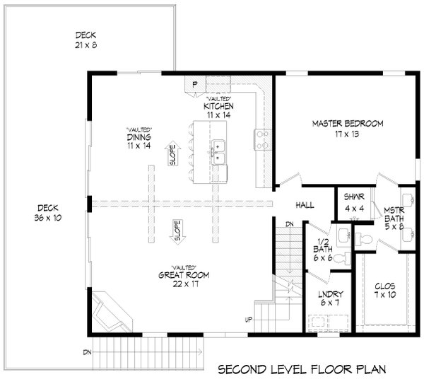 Country Floor Plan - Upper Floor Plan #932-1262