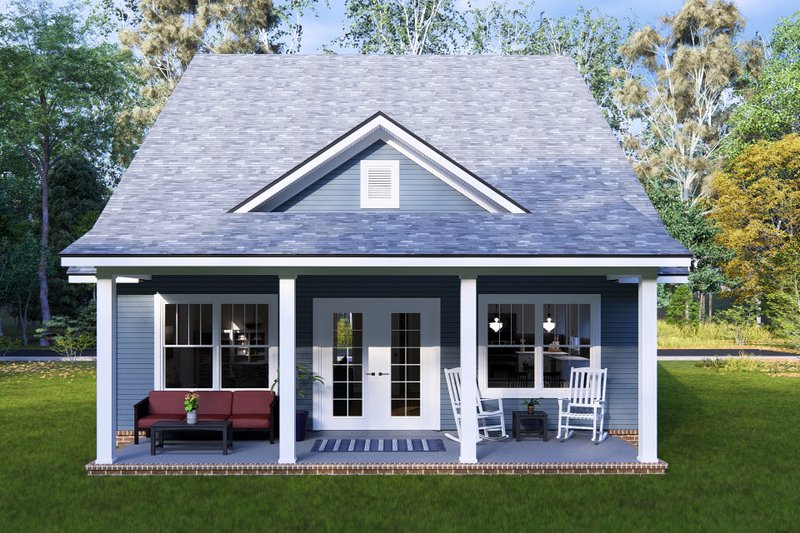 House Plan Design - Exterior - Rear Elevation for Cottage House Plan #513-2263 - 3 bed, 2.5 bath