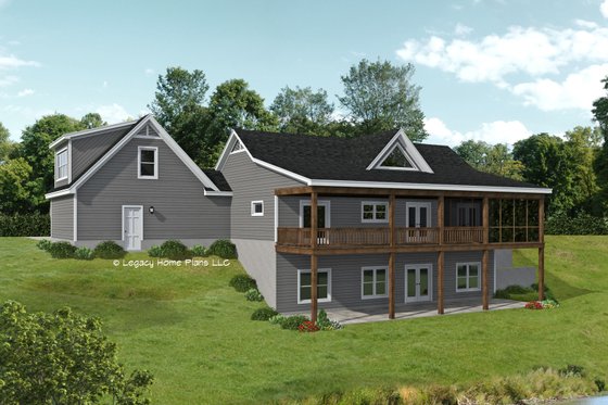 Exterior - Rear Elevation for Country House Plan #932-756 - 2 bed, 2 bath
