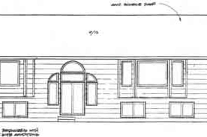 Home Plan - Exterior - Rear Elevation for Traditional House Plan #58-150 - 3 bed, 2 bath
