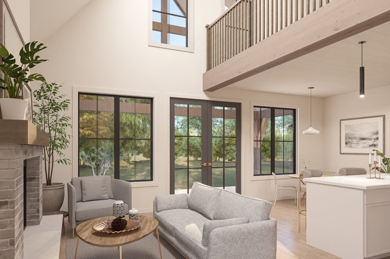 Home Plan - Interior - Family Room for Cabin House Plan #1114-2 - 2 bed, 2 bath