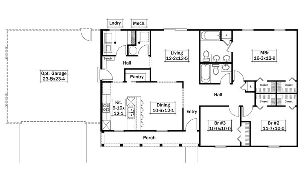 Farmhouse Floor Plan - Other Floor Plan #57-701