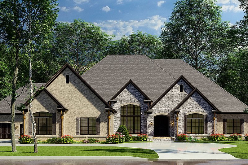 Dream House Plan - European Exterior - Front Elevation Plan #17-2491