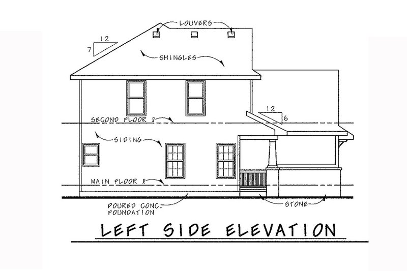Home Plan - Exterior - Other Elevation for Bungalow House Plan #20-1780 - 3 bed, 3 bath