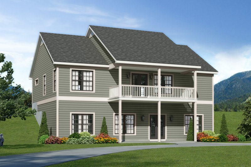 Architectural House Design - Exterior - Rear Elevation for Farmhouse House Plan #932-549 - 3 bed, 2.5 bath