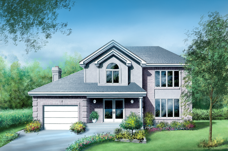 Traditional Style House Plan - 3 Beds 2.5 Baths 2244 Sq/Ft Plan #25-2199