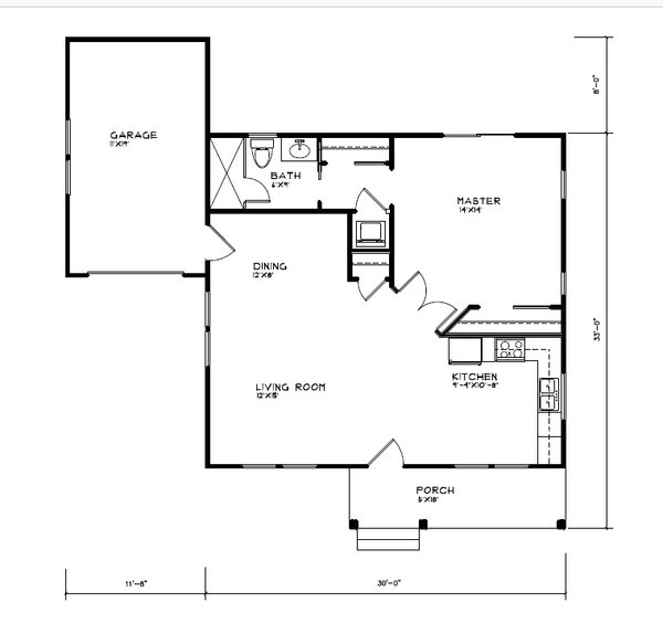 Cottage Floor Plan - Main Floor Plan #515-38