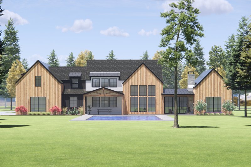Home Plan - Exterior - Rear Elevation for Farmhouse House Plan #1096-5 - 4 bed, 4.5 bath