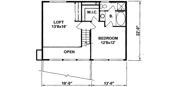 Floor Plan - Upper Floor Plan #116-224