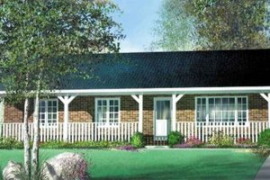 Ranch Exterior - Front Elevation Plan #25-4129