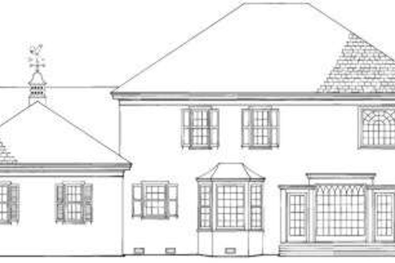 Dream House Plan - Exterior - Rear Elevation for Colonial House Plan #137-194 - 3 bed, 3.5 bath