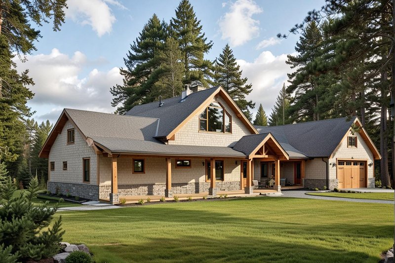 Home Plan - Exterior - Front Elevation 2 for Country House Plan #117-816 - 2 bed, 2 bath