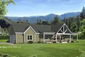 Country Exterior - Front Elevation Plan #932-588