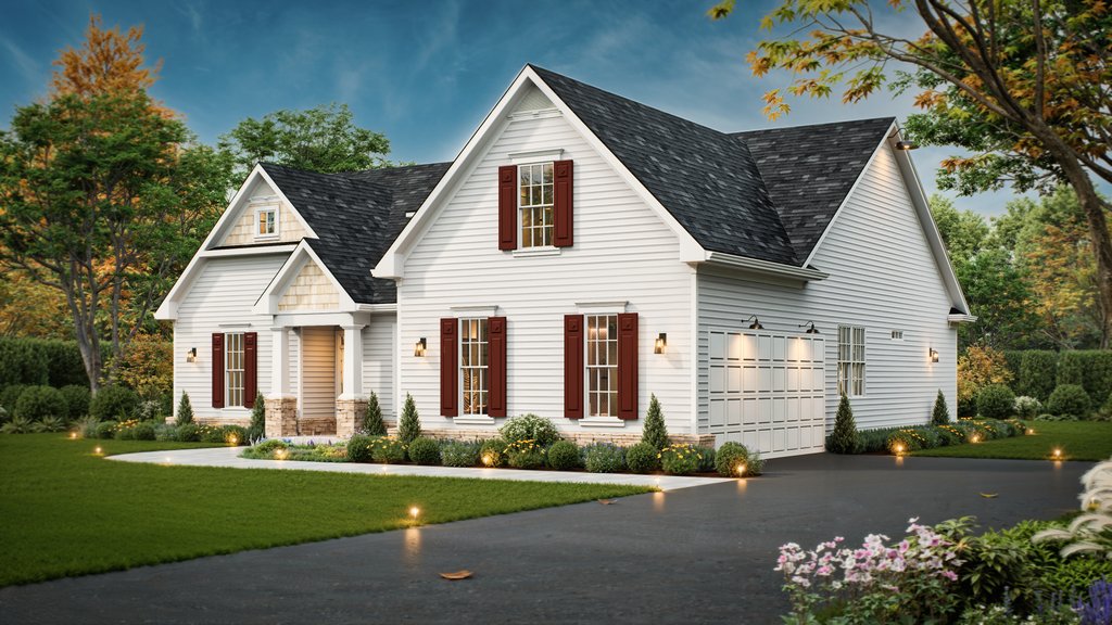 Exterior - Front Elevation 5 for Traditional House Plan #54-693 - 3 bed, 2 bath