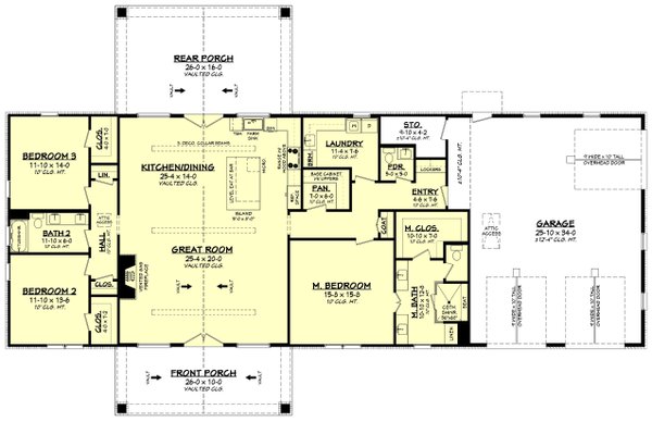 Farmhouse Floor Plan - Main Floor Plan #430-357