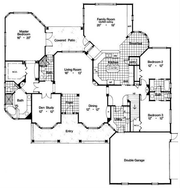 European Floor Plan - Main Floor Plan #417-349