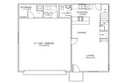Southern Style House Plan - 2 Beds 1.5 Baths 1231 Sq/Ft Plan #8-313 