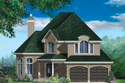 European Style House Plan - 3 Beds 2 Baths 2505 Sq/Ft Plan #25-4858 