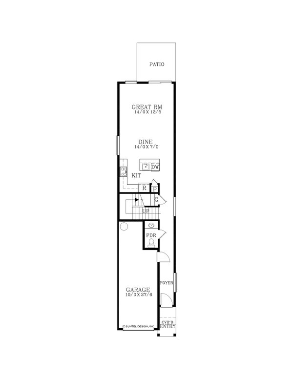 Craftsman Floor Plan - Main Floor Plan #53-766