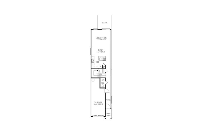 Home Plan - Floor Plan - Main Floor for Craftsman House Plan #53-766 - 3 bed, 2.5 bath
