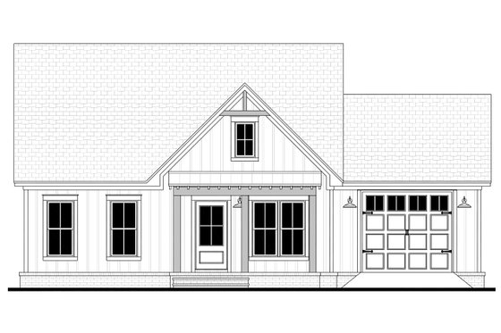Exterior - Front Elevation 4 for Farmhouse House Plan #430-343 - 2 bed, 2 bath