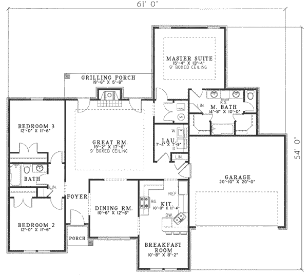 House Design - Traditional Floor Plan - Main Floor Plan #17-409