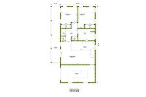 Floor Plan - Main Floor for Farmhouse House Plan #1106-174 - 2 bed, 1 bath