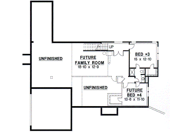 Modern Floor Plan - Lower Floor Plan #67-344