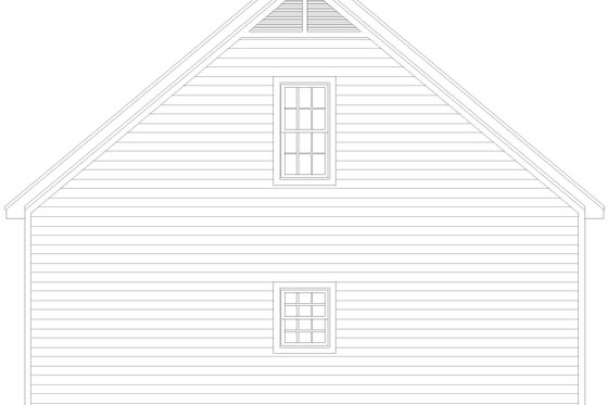 Exterior - Rear Elevation for Colonial House Plan #932-991, 0 bath