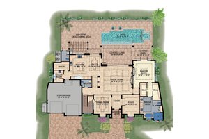 Floor Plan - Main Floor for Contemporary House Plan #548-24 - 4 bed, 6 bath