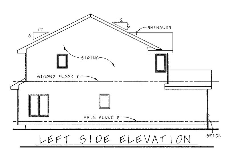 Dream House Plan - Exterior - Other Elevation for Traditional House Plan #20-2064 - 3 bed, 2.5 bath