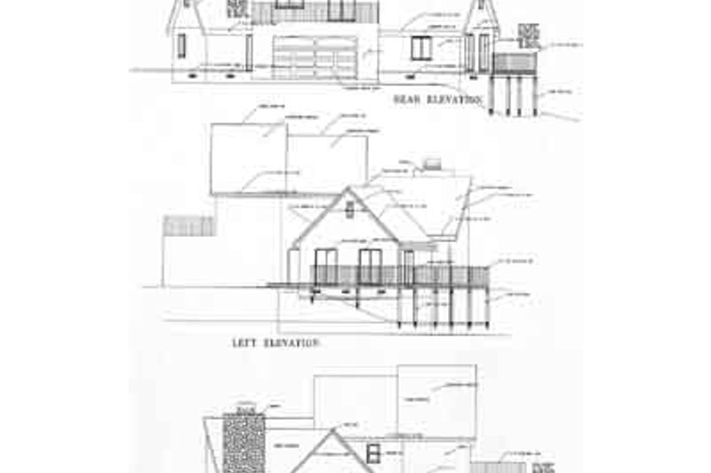 Architectural House Design - Exterior - Rear Elevation House Plan #1-473 - 3 bed, 2.5 bath