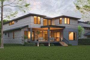 Exterior - Rear Elevation for Contemporary House Plan #1066-307 - 5 bed, 4.5 bath