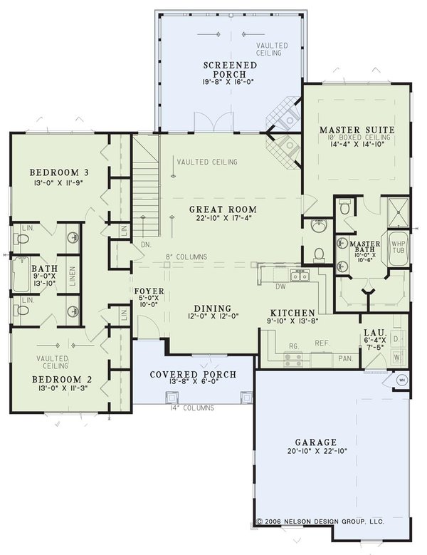 House Design - Country Floor Plan - Main Floor Plan #17-3290
