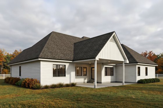 Exterior - Rear Elevation for Craftsman House Plan #1084-4 - 3 bed, 2.5 bath