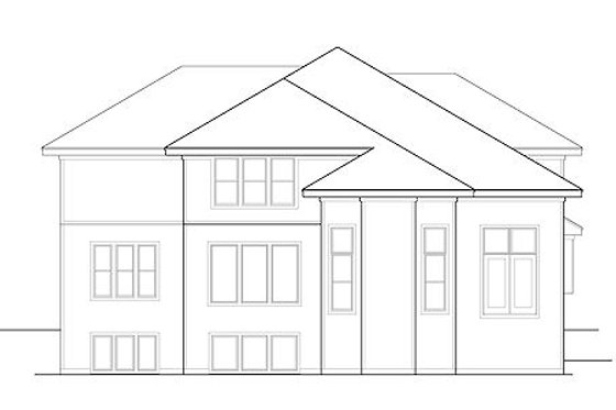Exterior - Rear Elevation for Traditional House Plan #67-876 - 4 bed, 3.5 bath
