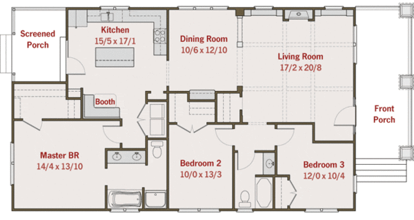 Craftsman Floor Plan - Main Floor Plan #461-7