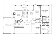 Adobe / Southwestern Style House Plan - 3 Beds 2.5 Baths 2497 Sq/Ft Plan #1-586 