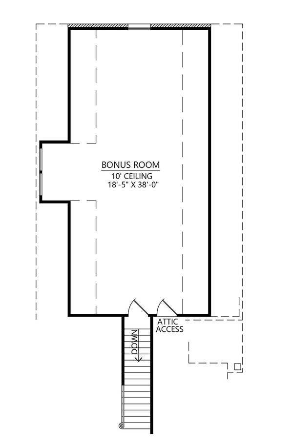 Southern Floor Plan - Upper Floor Plan #1074-52