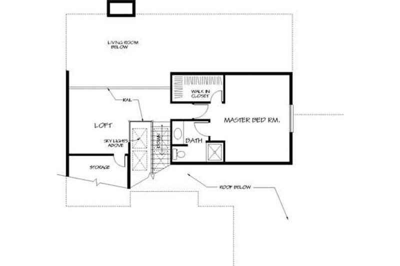 Home Plan - Floor Plan - Upper Floor for Traditional House Plan #320-150 - 2 bed, 2 bath